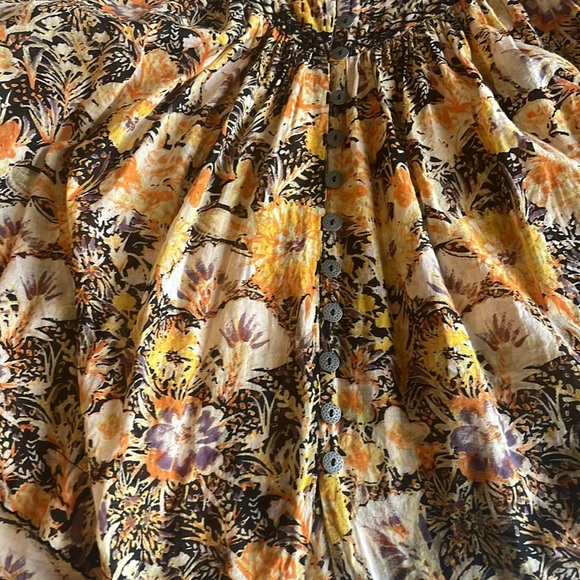 We The Free Women’s Cool Meadow Print, Balloon Sleeves Blouse Size XS - Picture 6 of 6